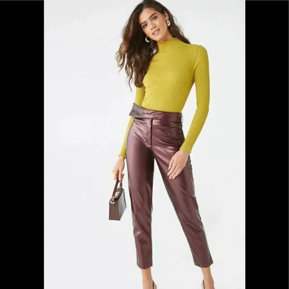 Forever 21 Pants - Forever 21 Women’s Faux Leather Ankle Pants Sz S
